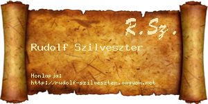 Rudolf Szilveszter névjegykártya