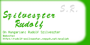 szilveszter rudolf business card